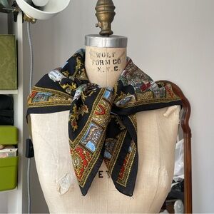 1960s Vintage Italian Souvenir Scarf